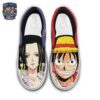 Boa Hancock Luffy Manga High-Top Sneakers – Black White One Piece Shoes