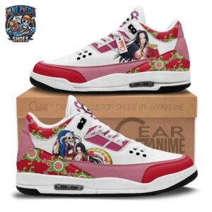 Pink Red Floral Retro Court V3 Sneakers – One Piece Boa Hancock Shoes