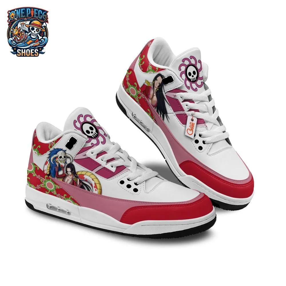 Pink Red Floral Retro Court V3 Sneakers – One Piece Boa Hancock Shoes