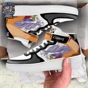 Carrot Mid-Top Strap Leather Sneakers One Piece Unique Otaku Fashion Shoes 3