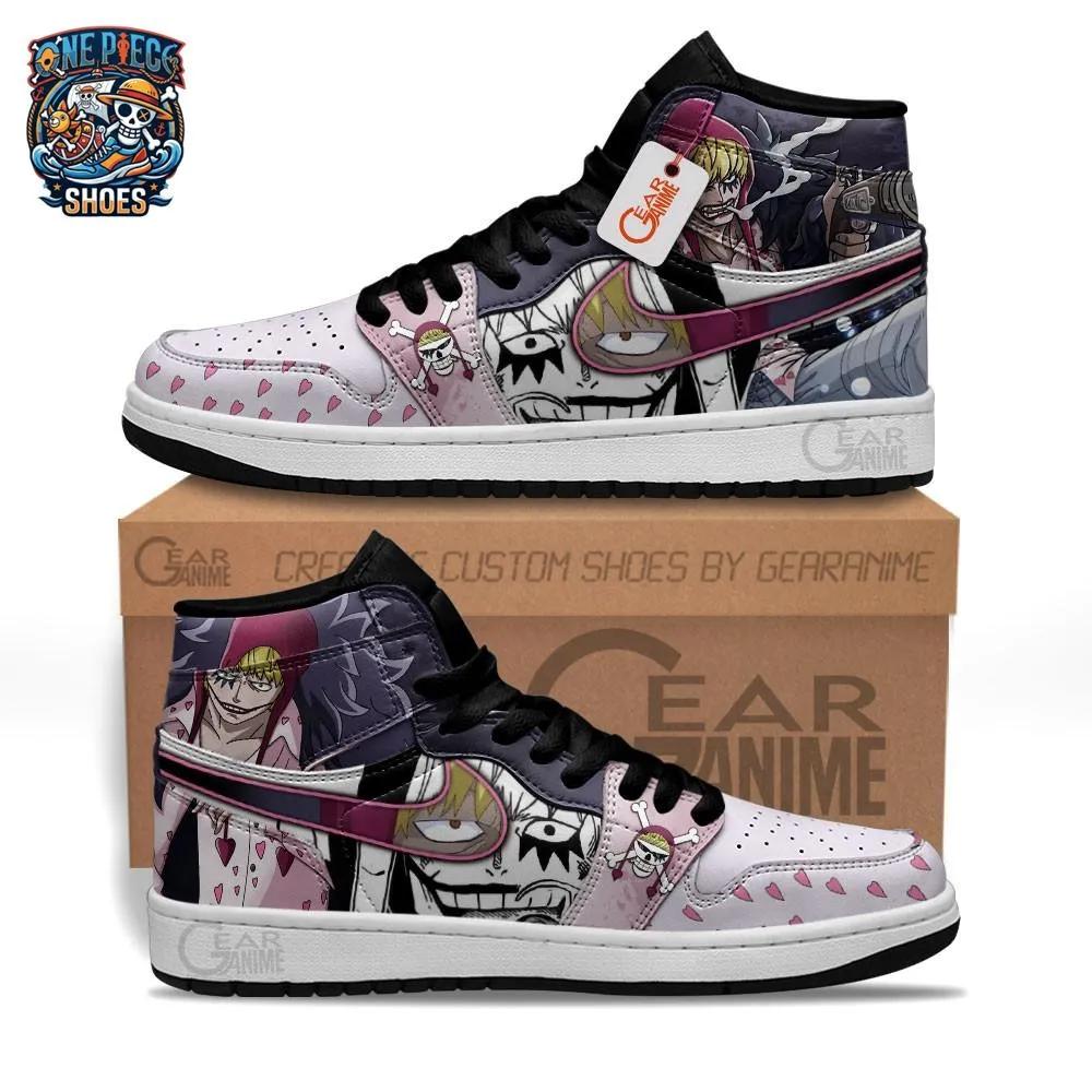 Corazon Heart Graphic High-Top Sneakers – Pink One Piece Streetwear Shoes Corazon Heart Graphic High-Top Sneakers – Pink One Piece Streetwear Shoes