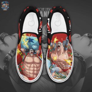 Franky Cyborg Action Slip-On Canvas Sneakers – Anime Streetwear for Collectors