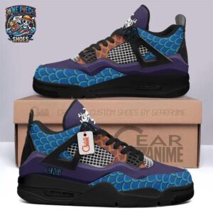 Kaido Dragon Scale Custom Name Retro V4 Sneakers – Anime Streetwear for Fans