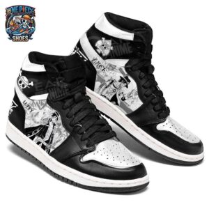 Luffy Ace High-Top Leather Sneakers One Piece Stylish Anime Shoes For Fans 1