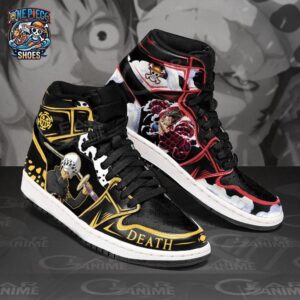 Luffy Law High-Top Leather Sneakers One Piece Premium Collector Anime Sneakers 3