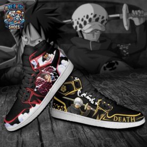 Luffy Law High-Top Leather Sneakers One Piece Premium Collector Anime Sneakers 4
