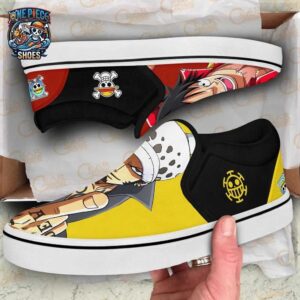 Luffy Law Slip-On Canvas One Piece Unique Otaku Fashion Shoes 1