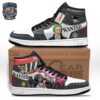 Luffy Zoro Manga Battle High-Top Leather Sneakers – Red Green One Piece Shoes