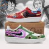 Luffy Zoro Wanted Poster High-Top Leather Sneakers – Black Pink One Piece Shoes