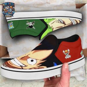 Luffy Zoro Slip-On Canvas One Piece Streetwear Anime Shoes For Fans 2