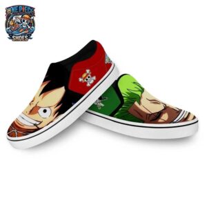 Luffy Zoro Slip-On Canvas One Piece Streetwear Anime Shoes For Fans 3