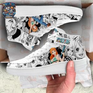 Nami Mid-Top Strap Leather Sneakers One Piece Exclusive Otaku Fashion Shoes 3