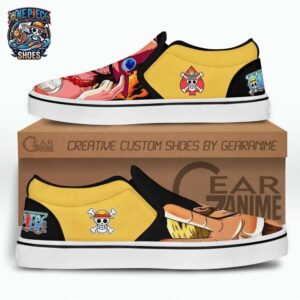 Portgas D Ace Luffy Slip-On Canvas One Piece Epic Otaku Fashion Shoes 2
