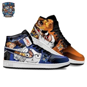 Sabo Ace Flame Brotherhood High-Top Sneakers – Anime Gift for One Piece Fans
