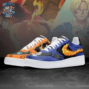 Portgas D Ace Sabo Low-Top Leather Sneakers One Piece Exclusive Collector Anime Sneakers 1