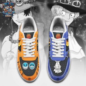 Portgas D Ace Sabo Low-Top Leather Sneakers One Piece Exclusive Collector Anime Sneakers 3