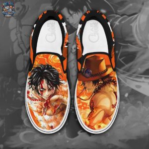 Portgas D Ace Firestorm Slip-On Canvas Shoes – One Piece Flame Sneakers