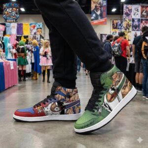 Roronoa Zoro Luffy High-Top Leather Sneakers One Piece Ultimate Streetwear Sneakers 2