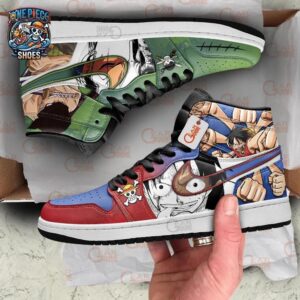 Roronoa Zoro Luffy High-Top Leather Sneakers One Piece Ultimate Streetwear Sneakers 3