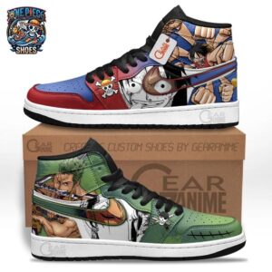 Roronoa Zoro Luffy High-Top Leather Sneakers One Piece Ultimate Streetwear Sneakers 5
