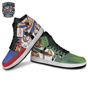 Roronoa Zoro Luffy High-Top Leather Sneakers One Piece Ultimate Streetwear Sneakers 6