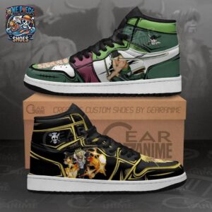 Zoro and Sanji High-Top Sneakers – Green Black One Piece Shoes