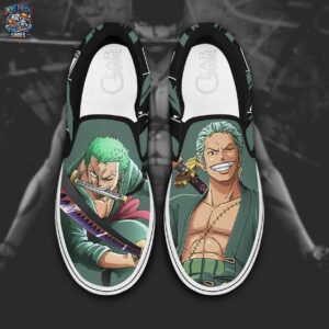 Roronoa Zoro Slip-On Canvas Shoes – Bold One Piece Streetwear Sneakers
