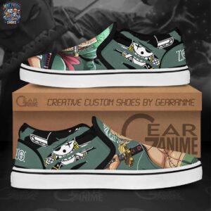 Roronoa Zoro Slip-On Canvas One Piece Streetwear Streetwear Sneakers 1