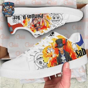 Sabo Ace Court Shoes One Piece Exclusive Anime Shoes For Fans 1
