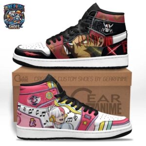 Shanks Uta Split-Character High-Top Sneakers – One Piece Red Hair Music Shoes