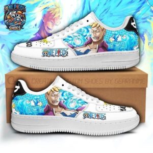 Marco Phoenix Flame Low-Top Leather Sneakers – Anime Gift for One Piece Collectors