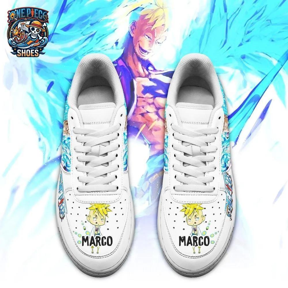 Marco Phoenix Flame Low-Top Leather Sneakers – Anime Gift for One Piece Collectors Marco Phoenix Flame Low-Top Leather Sneakers – Anime Gift for One Piece Collectors