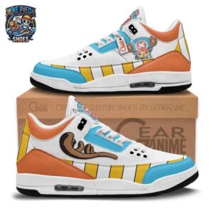 Tony Tony Chopper Retro Court Sneakers – Orange Blue One Piece Shoes