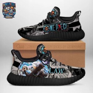 Trafalgar Law Manga Reze Sneakers – Anime Streetwear for Conventions