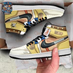 Usopp High-Top Leather Sneakers Custom Name One Piece Unique Otaku Fashion Shoes 1
