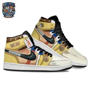 Usopp High-Top Leather Sneakers Custom Name One Piece Unique Otaku Fashion Shoes 2