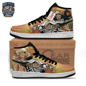 Usopp High-Top Leather Sneakers One Piece Custom Streetwear Sneakers 1