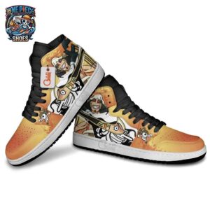 Usopp High-Top Leather Sneakers One Piece Custom Streetwear Sneakers 3
