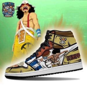 Usopp High-Top Leather Sneakers One Piece Stylish Anime Gift For Fans 2