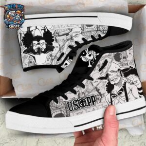 Usopp High Tops Canvas Shoes One Piece Exclusive Otaku Fashion Shoes 1