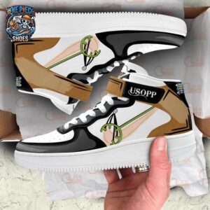 Usopp Mid-Top Strap Leather Sneakers One Piece Custom Collector Anime Sneakers 3