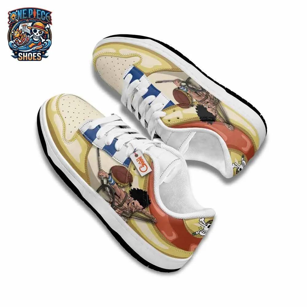 Usopp Slingshot Padded Skate Sneakers – Yellow One Piece Character Shoes Usopp Slingshot Padded Skate Sneakers – Yellow One Piece Character Shoes