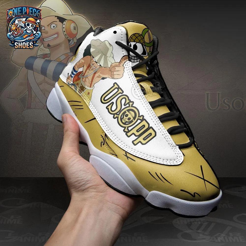Usopp Retro Court V13 Sneakers – Gold Sniper One Piece Streetwear Usopp Retro Court V13 Sneakers – Gold Sniper One Piece Streetwear
