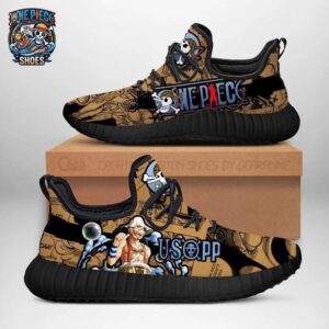 Tan Black Manga Usopp Reze Shoes – One Piece Collector Sneakers