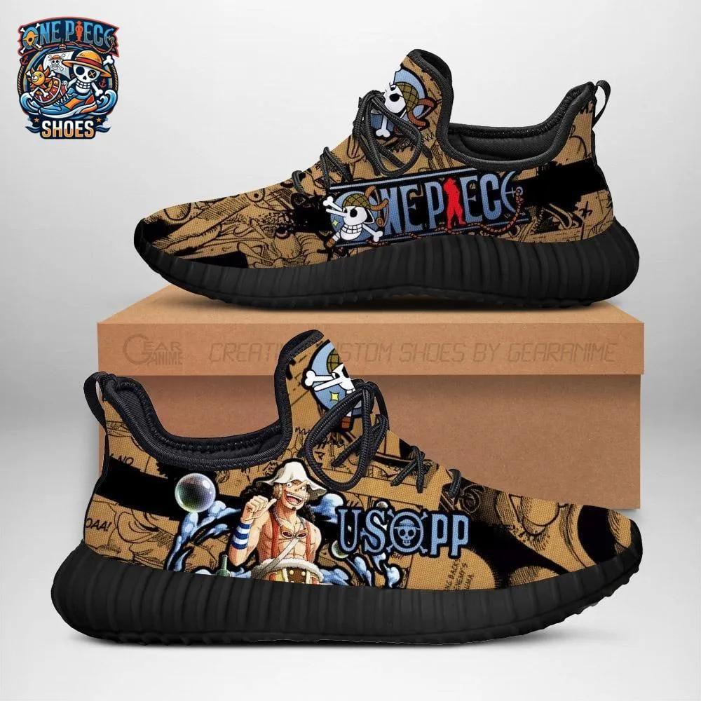 Tan Black Manga Usopp Reze Shoes – One Piece Collector Sneakers Tan Black Manga Usopp Reze Shoes – One Piece Collector Sneakers