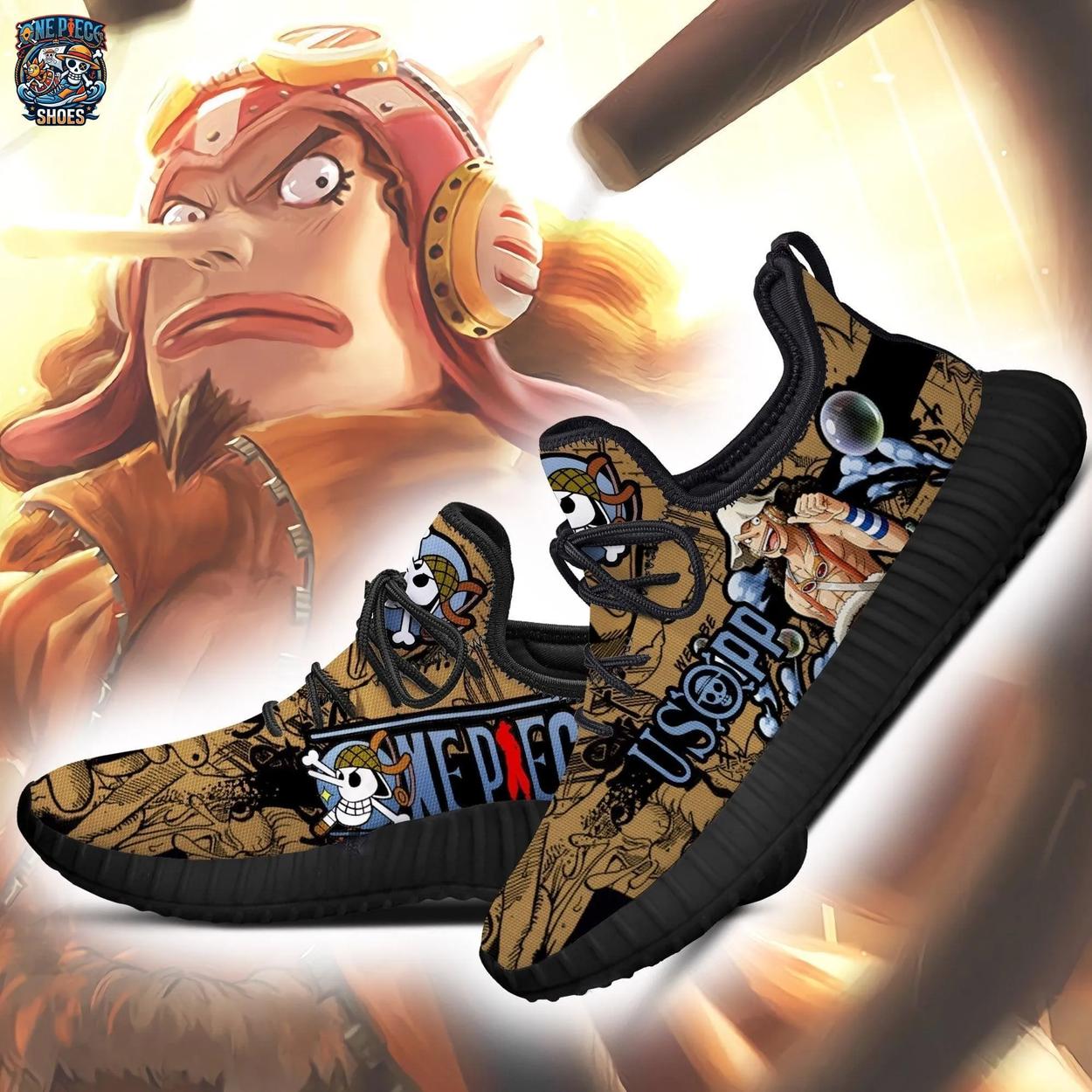 Tan Black Manga Usopp Reze Shoes – One Piece Collector Sneakers Tan Black Manga Usopp Reze Shoes – One Piece Collector Sneakers