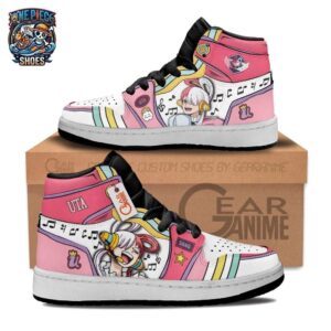 Uta Music Note High-Top Sneakers – Pink One Piece Character Shoes