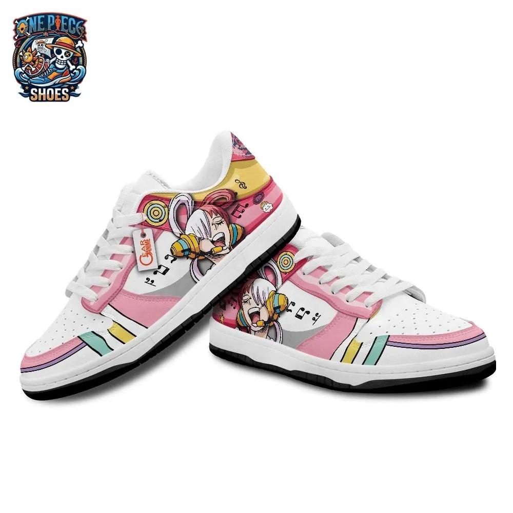 Uta Music Note Padded Skate Sneakers – Pink White One Piece Character Shoes Uta Music Note Padded Skate Sneakers – Pink White One Piece Character Shoes