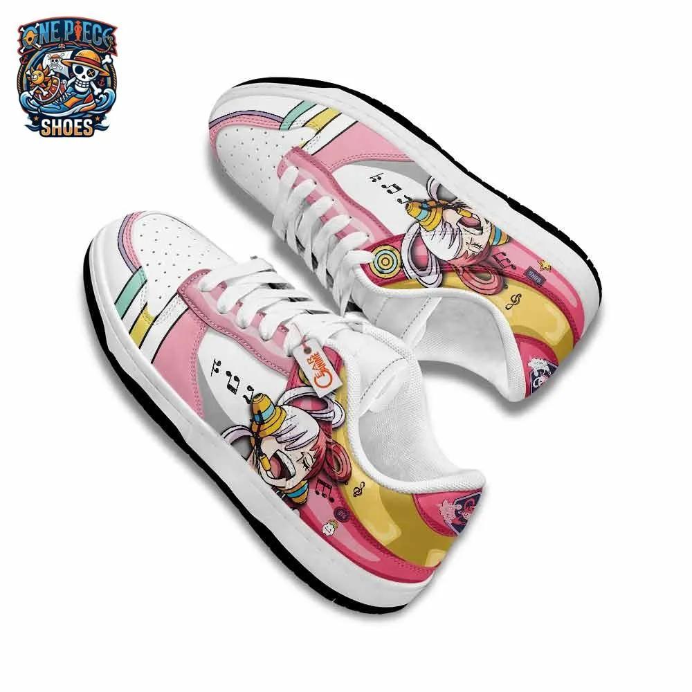 Uta Music Note Padded Skate Sneakers – Pink White One Piece Character Shoes Uta Music Note Padded Skate Sneakers – Pink White One Piece Character Shoes