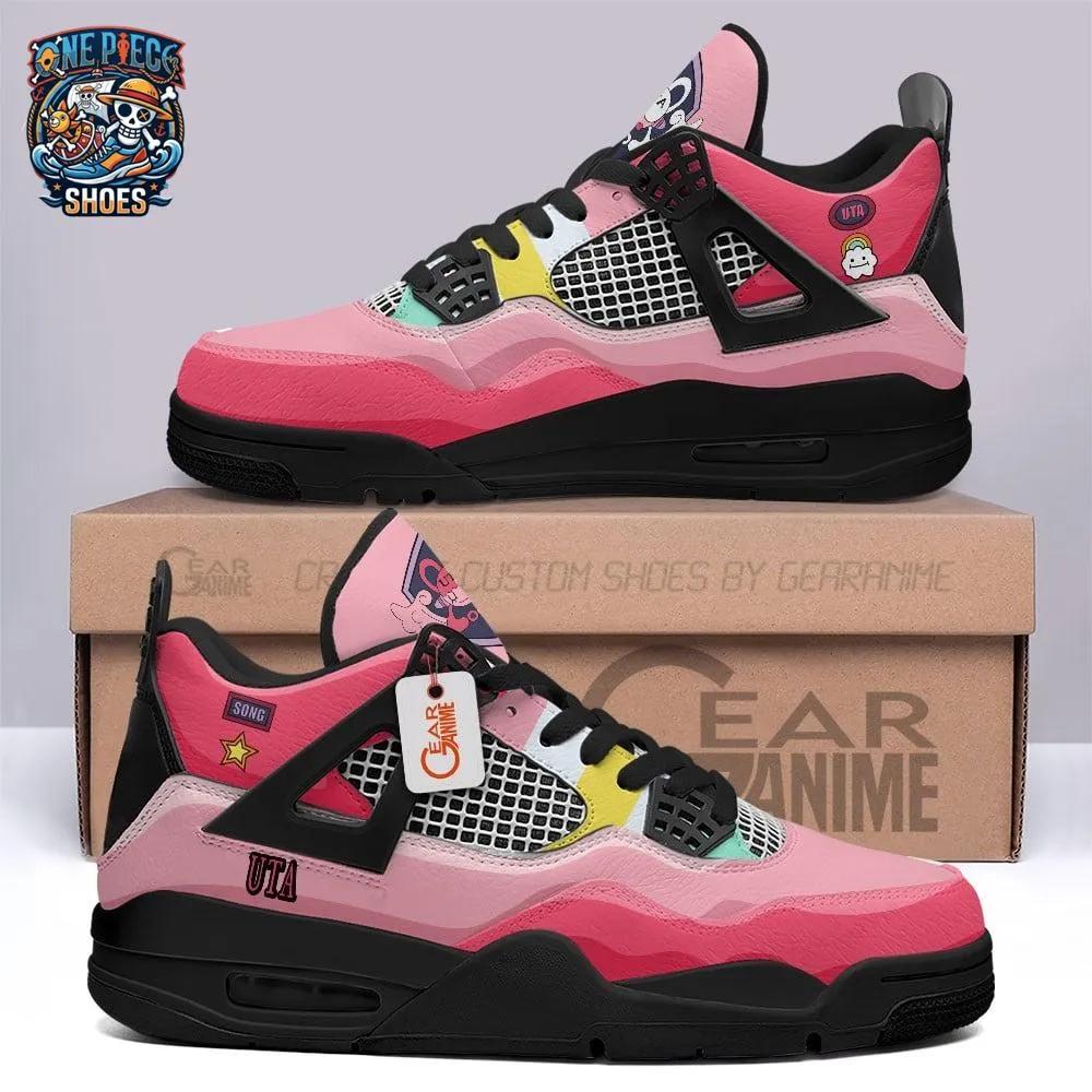 Uta Pink Custom Name Retro V4 Sneakers – Pop Idol One Piece Streetwear Uta Pink Custom Name Retro V4 Sneakers – Pop Idol One Piece Streetwear